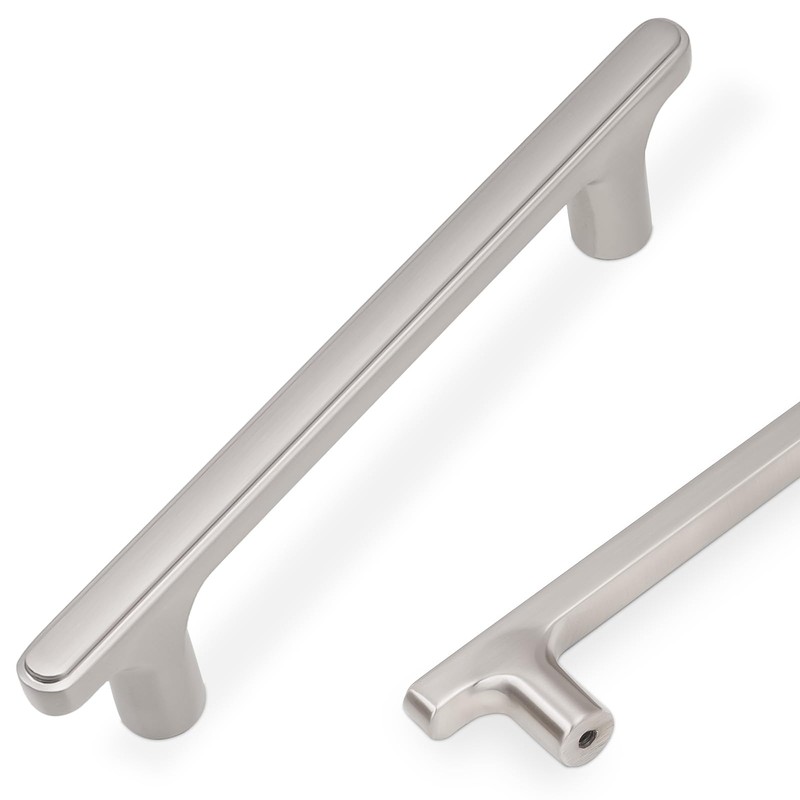 Cotykiley 6 Pack 5 Inch(128mm) Brushed Satin Nickel Cabinet Handles