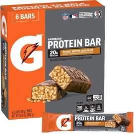 Gatorade 🟣 New Gatorade Peanut Butter Chocolate 20g Protein Energy 16.9oz (6 Bars)