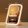 LED Makeup Mirror for Travel & Bedroom – 3-Color Dimmable