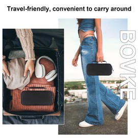 BOVKE Travel Case Compatible with Ultimate Ears Boom 4 Portable Waterproof Bluetooth Wireless Speaker, Boom 4 Holder with Mesh Pocket for Charging Cables, Black