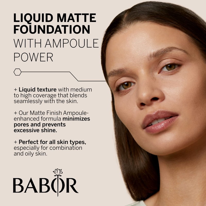 BABOR MAKE UP Matte Finish Foundation, Light & Mattifying Foundation
