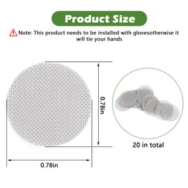 PLUMBING PACK OF 20 FAUCET AERATOR SCREENS Stainless Steel 13/16" O.D.