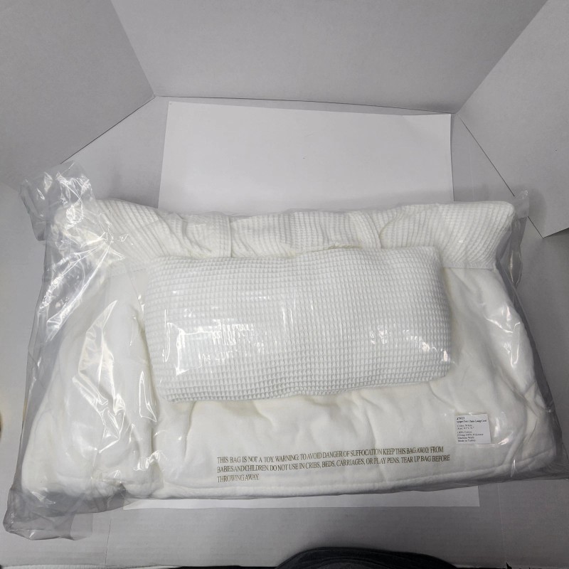 Frontgate Newport 83" X 31" White Cushioned Velour Chaise Lounge