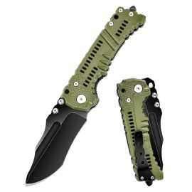 Outdoor Camping Stainless Steel Survival Hunting Knife Edc Tactical Knives Custom Folding Pocket Knifecolor: AT-1-G, blade length: 96mm, blade width: 38mm, type: Pocket Knife