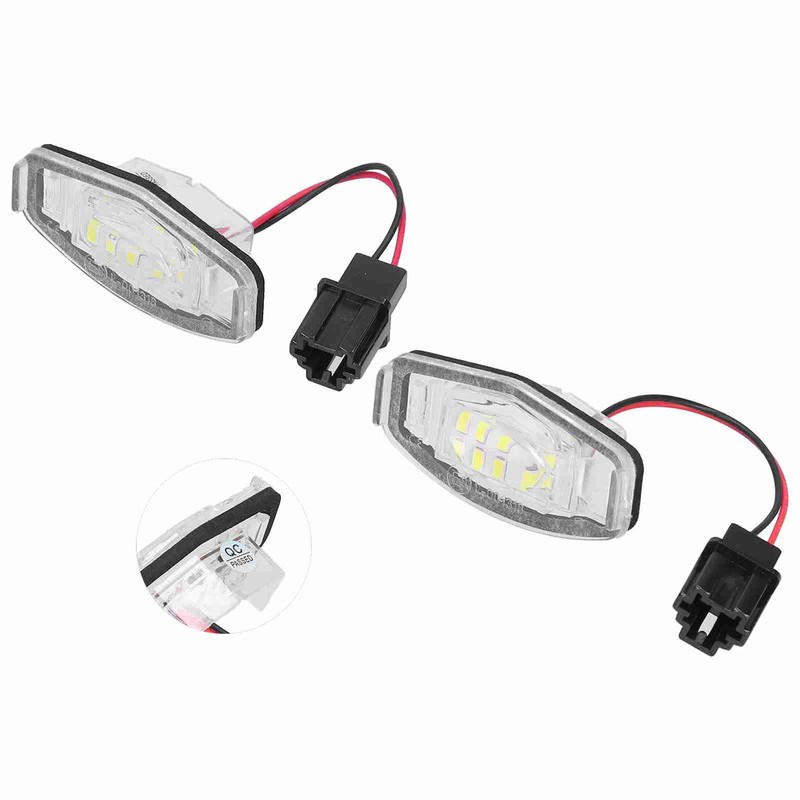 Pair of LED License Plate Lamp White Light 34100S0A013 Fit