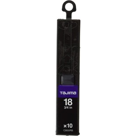 TAJIMA Utility Knives & Blades - 10-Pack (Heavy-Duty) 3/4" Razar Black Box Cutter Snap Blades with Premium Tempered Steel & Safety Blade Dispenser - CB50RBC