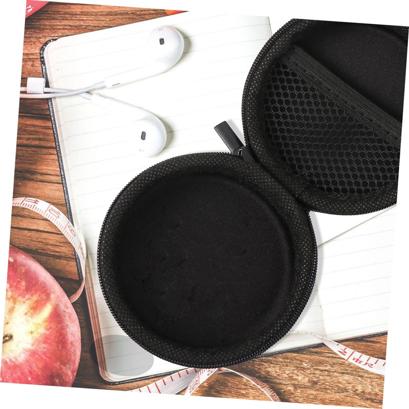 DOITOOL Headphone Case Earphone Storage Bag Round Shape Metal Zipper