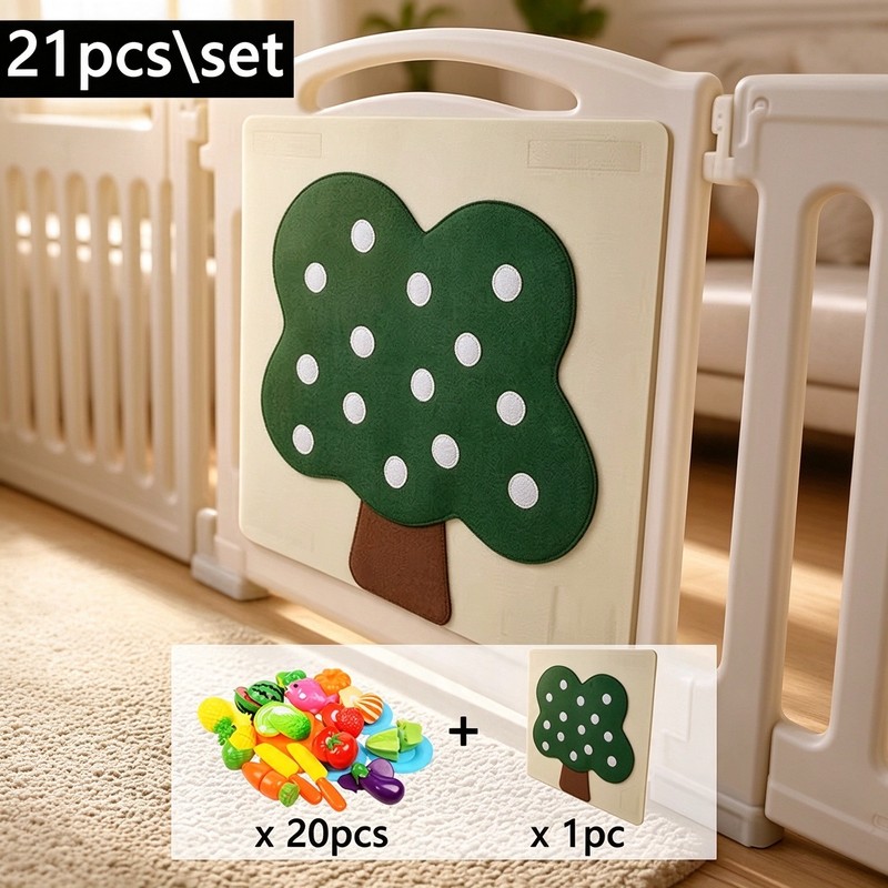 Baby Felt Board Play Food Toy Set for Pretend Kitchen