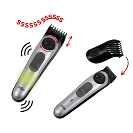 Theo Klein 5838 Braun Barber Set, Bum Bag with Many Barber Shop Utensils, Electric Game Beard Trimmer, Toy for Children from 3 Years