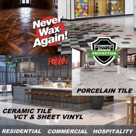 SUPERMAXX NANO FLOOR COATING CERAMIC TILES VINYL  ABRASION RESISTANT  SATIN FINISH - 34 OZ