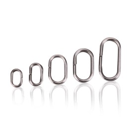 100Pcs Split Rings Heavy Duty Stainless Steel Oval Open Jump Rings Silver Fishing Split Ring Swivel Snap Carp Fishing Lure Tackle Connector Keyrings Keychains Keys Holder (5 * 8mm)