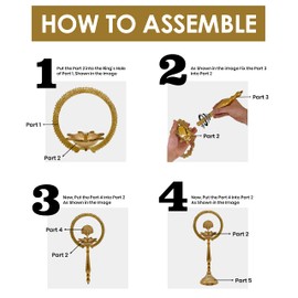 Satvik 2 Pc Set of Brass 12 Inch Peacock Diya with Crown Kerala Samai Diwali Deepak Mahabharat Dia Deepawali Deepam Engraved Inauguration Kuthu Vilakku Indian Housewarming Return Gift Items