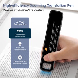 Translation Scanning Pen, 142 Language Translator Pen with 3.71 Inch Touch Scree, OCR Text to Speech Scanning Reading Pen, Portable Voice Translator Device for Travel Learning and Reading Disabilities