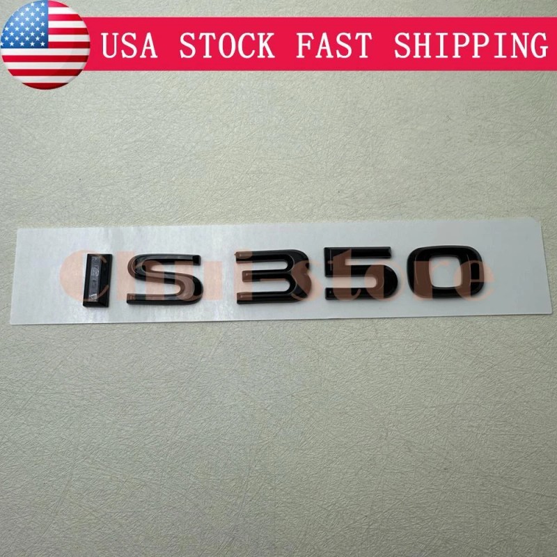 Gloss Black For 2014-2024 IS 350 IS350 Letter Trunk Lid