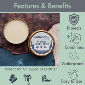Leather Conditioner | Leather’s Best Friend Since 1927 | Protect, Condition, Restore, and Waterproof Leather Gloves, Saddles, Tack, Boots, Shoes, Bags, Pretty Much Anything Made of Leather. (4 oz)