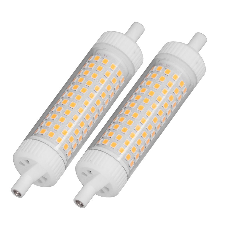 2Pcs R7S LED Light Bulb 118mm Dimmable 15W 154 LEDs