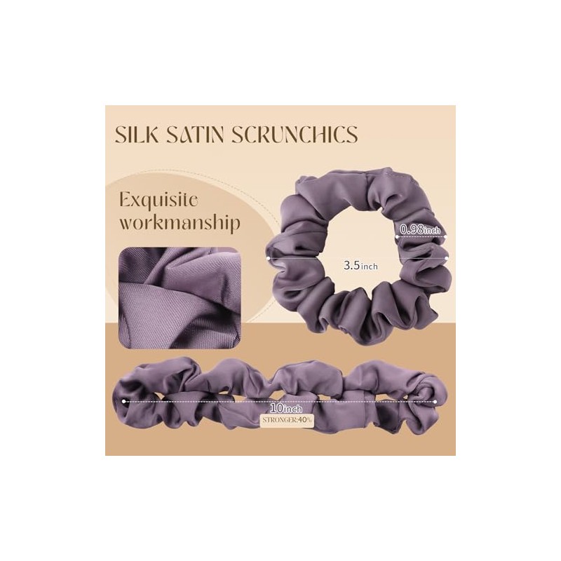Coleteros para mujer, Coleteros de satén de seda, Coleteros elásticos