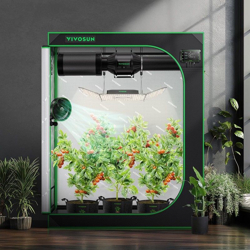 VIVOSUN S425 4x2 Grow Tent, 48"x24"x60" High Reflective Mylar with