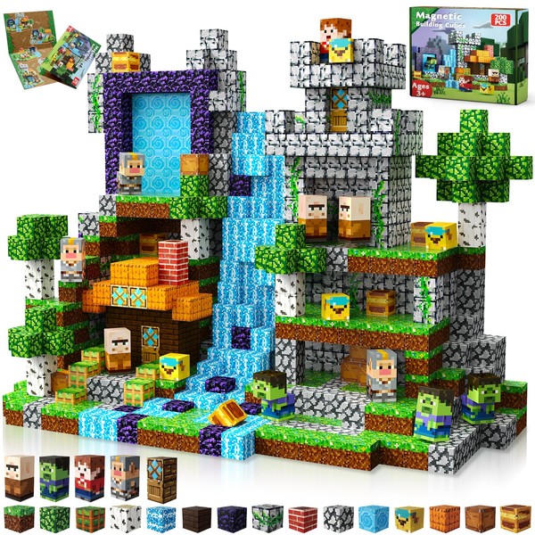 Magnetopia Magnetic Blocks 200 Pieces Build Forest Adventure, Cute Fun