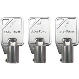 (3) KeyPower 2001-2100 Keys for Sentry Safe Lock Boxes, Tubular Barrel Round Ace Key, Pre-Cut to Your Code: 2063