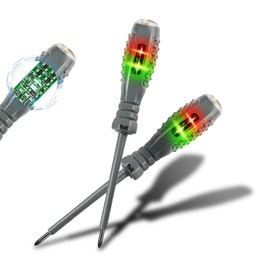 2PCS Electric Pen, 2-in-1 High Torque Strong Magnetic Screwdriver Electricity Detector, Voltage Tester Screwdriver, Magnetic Screwdriver Electricity Detector (2PSC Cross-Head)