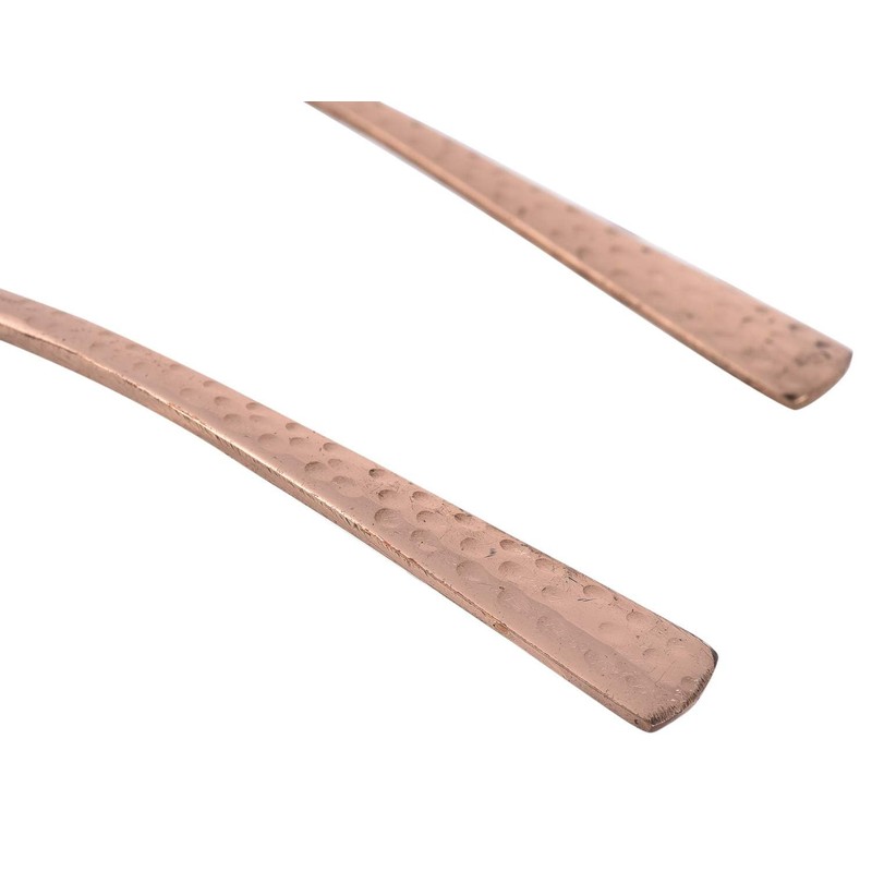 Ajuny Set of 4 Copper & Stainless Steel Serving Spoons