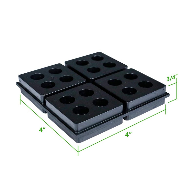 Forestchill Anti Vibration Rubber Pads, 4" X 4" X 3/4"