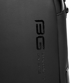 Mochila Cruzada Bange Impermeable Bolso Bandolera para Hombre con Puerto USB Bolso de Pecho Antirrobo Sling Bag Múltiples Compartimentos Casual Ligera Cómoda Multifuncional (Negro)