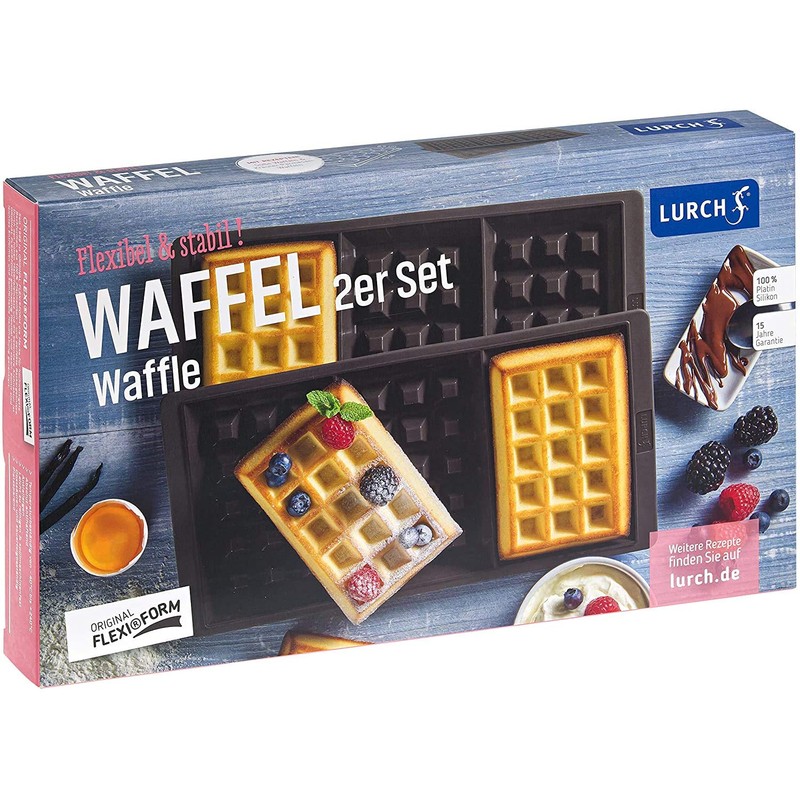 Lurch 85084 FlexiForm Waffel / Backform aus 100% BPA-freiem Platin