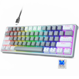AULA 60 Percent Wired Mechanical Gaming Keyboard, 29 RGB Backlit Custom Hot Swappable Keyboards, Blue Switch 60% Mini Small Compact Design for PC/Mac/Laptop/Wins(Wired Version)