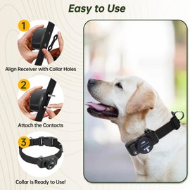 Replacement Collar Compatible with PetSafe Receiver Collars, Adjustable Nylon Dog Collar, with Quick Release Buckle, Easy to Install, Shock Collars Replacement Strap Fits for 15-25 Inch Neck Sizes