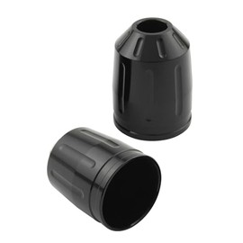 POSH 033879-06-10 Motorcycle Supplies Ultra Heavy Bar End Type 2 Outer Cover Only 2 Pieces M8 Type Black