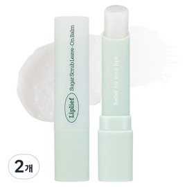 Lip Leaf Sugar Scrub Leave-On Balm, Bare, 3.2g, 2 pcs / 립리프 슈가 스크럽 리브온 밤, 베어, 3.2g, 2개