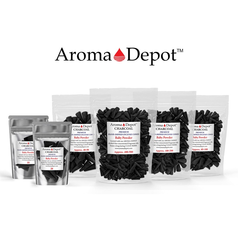 1'' Baby Powder Incense Charcoal Cones (Approx. 480-500)