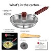 HAWKINS Tri-ply Stainless Steel Frying Pan 22 cm with Glass