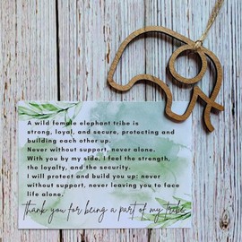 Friendship Elephant Ornament, Wooden Elephant Christmas Ornament, Elephant Ornament, Christmas Tree Decor, Decorative Hanging Ornaments, Home Décor