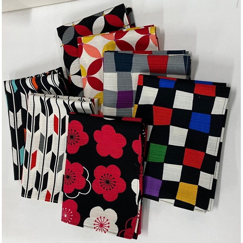 Small Furoshiki 19.7 inches (50 cm) Checkered Mouse Shantung 3-2