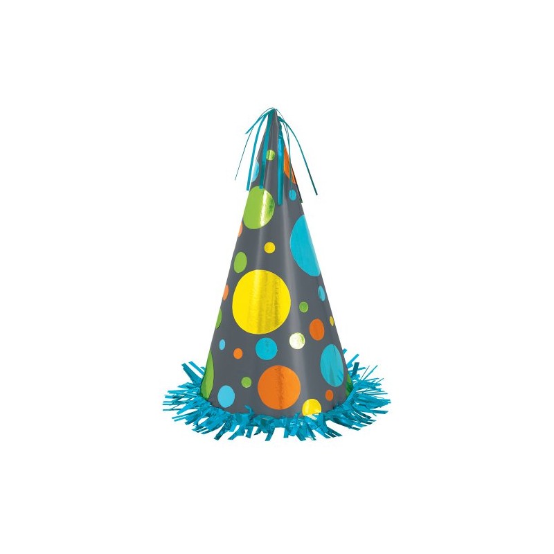 13" Jumbo Colorful Polka Dot Party Hat