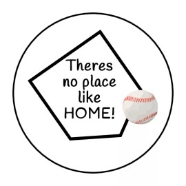 Unbranded 30 baseball stickers labels envelope seals 1.5" round