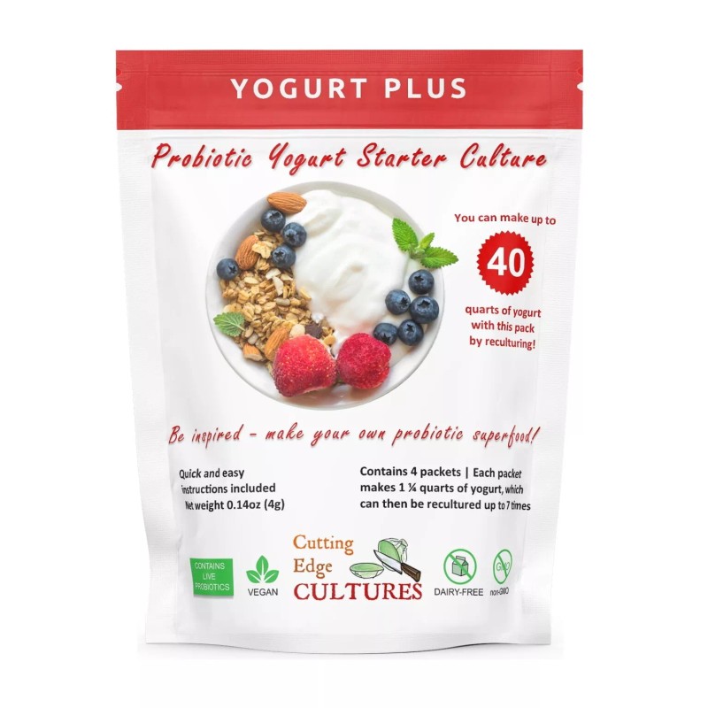Cutting Edge Cultures Yogurt Plus Probiotic Yogurt Starter Culture By
