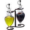 Couronne Company Amphora Double Oil & Vinegar Glass Cruet Set