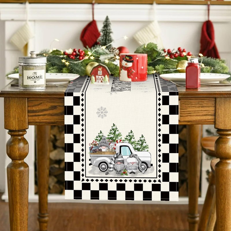 Aitsit Christmas Table Runner, 40 x 180 cm Washable Winter