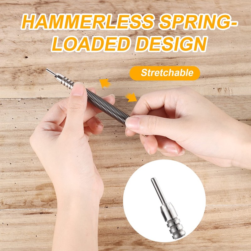 Single Head Nail Setter, Center Spring Nail Setter Punch Set