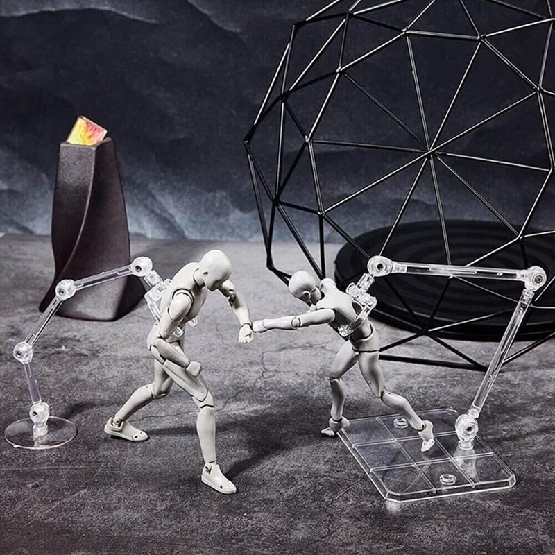 TEAMWILL 48pcs Adjustable Action Figure Display Holder Base Doll Model