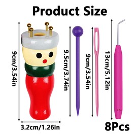 2 Pack French Knitting Doll French Knitting Dolly Set French Knitting Doll Knitting Dolly Set Beginners Knitting Kit for Beginners to Learn to Make Favorite Items Like Headbands Cushions Hats Socks