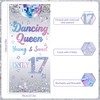 Holkcog Happy 17th Birthday Decorations for Girl, Silve Dancing Queen