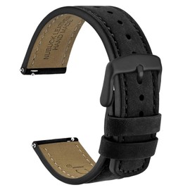 WOCCI Quick Release Leather Watch Strap, 18 mm, 19 mm, 20 mm, 21 mm, 22 mm, Nubuck Watch Band, Leather