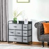 HOMCOM 7-Drawer Dresser, Fabric Chest of Drawers, 3-Tier Storage Organizer