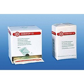 Nobatop 12 Non-Woven Fabric Dressings 50 x 2 Pieces Sterile Dressings (5 x 5 cm)