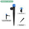 M METERXITY 10-Pack Drip Irrigation Emitters, 5"/13mm Drippers with Stake